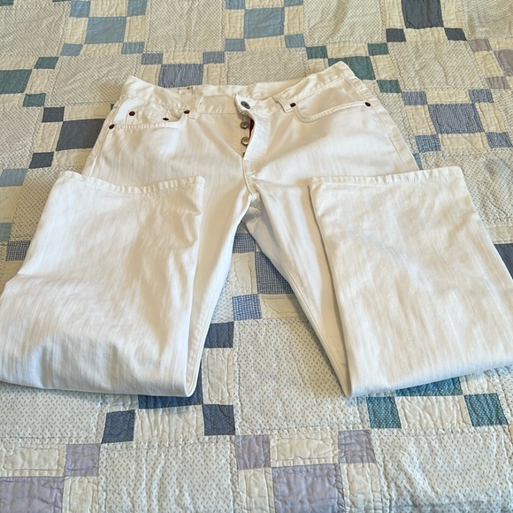 Lucky White Denim Jeans Made in USA - Picture 2 of 13